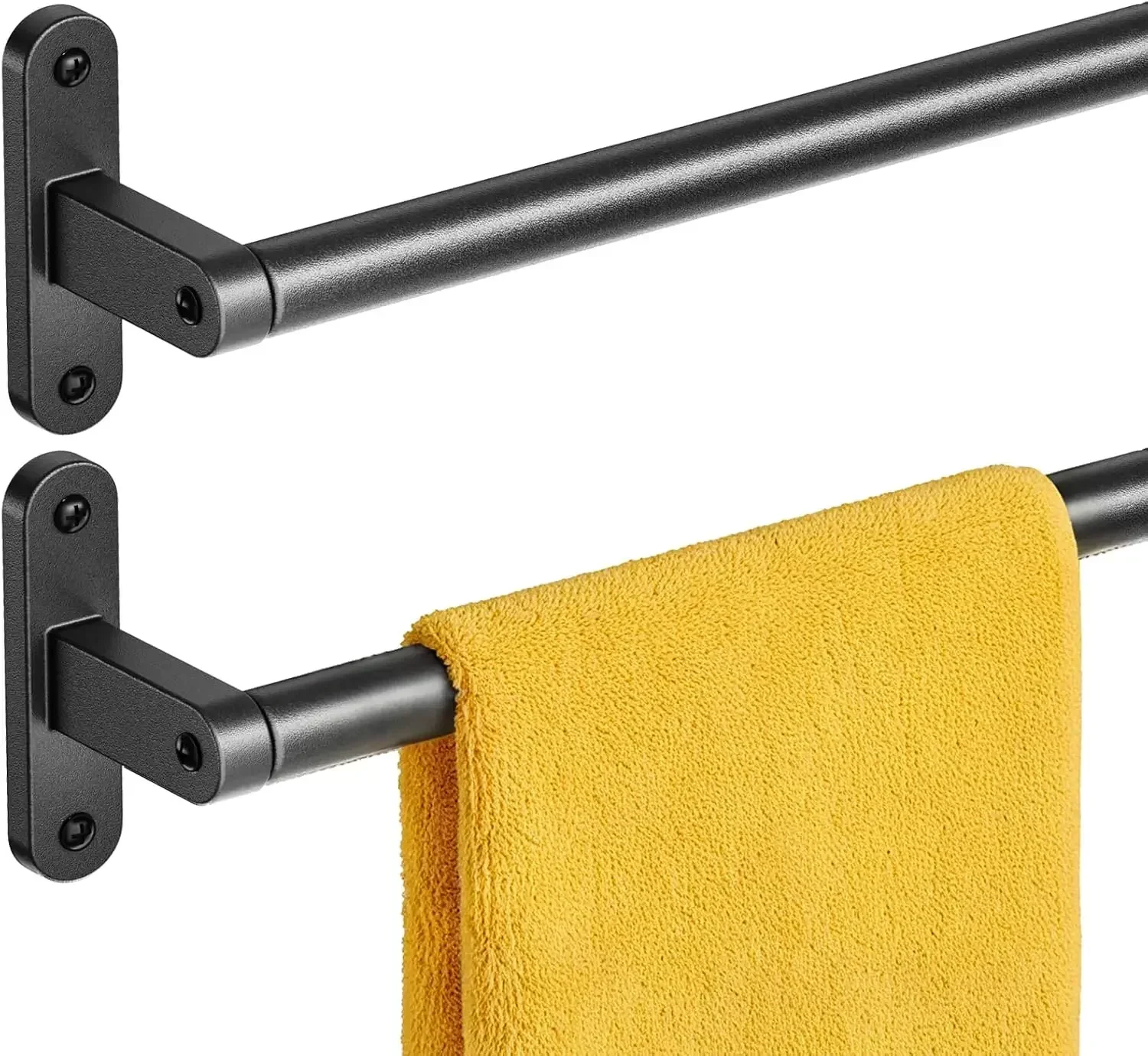 Home Essentials Bathroom Rack - Matowy czarny wieszak na ręczniki do