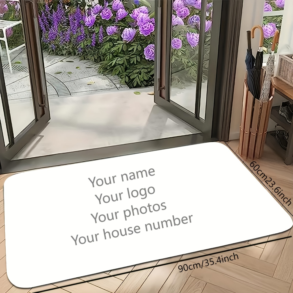 Home Bathroom Name - Konfigurowalna mata DIY Wycieraczka wejściowa Wystrój