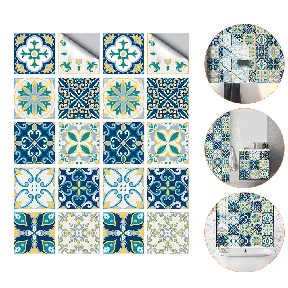 Home Bathroom Tiles Design - 20 szt. naklejek PVC do odklejenia,