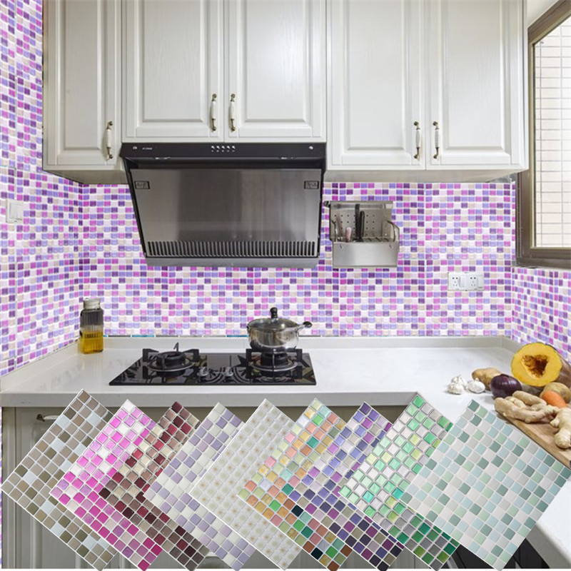 Home Bathroom Tiles Design - 3D Mosaic Wall Mural Tile Sticker