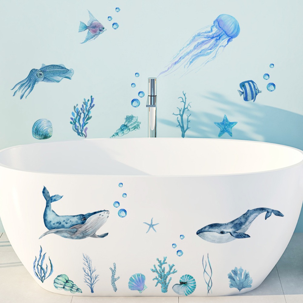 Home Bathroom Wallpaper - Naklejki na ścianę do wanny Ornament