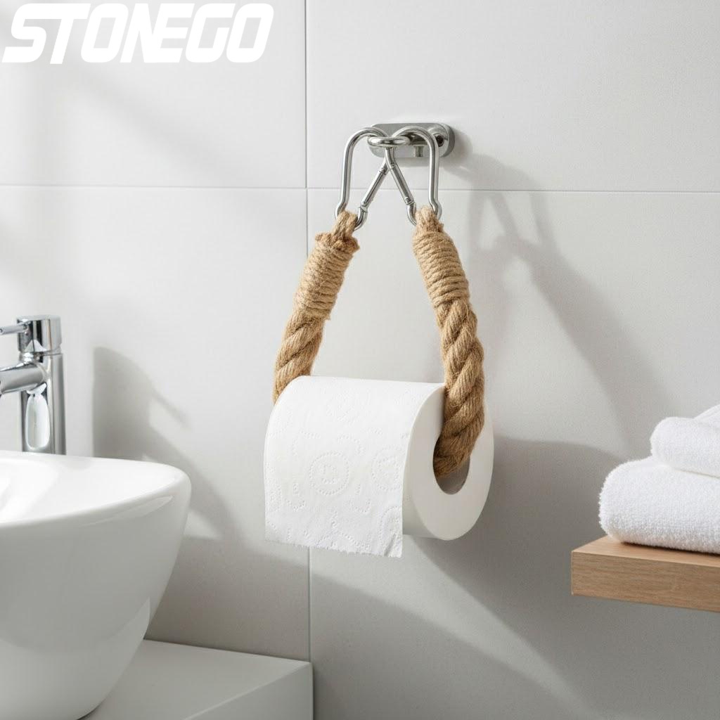 Home Essentials Bathroom Organizer - Vintage uchwyt na papier toaletowy do