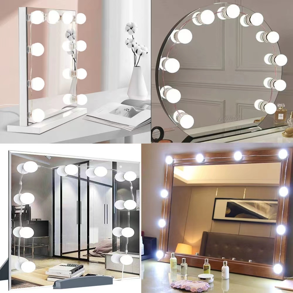 Home Theater Bathroom - LED Light Paste Mirror Makeup Light