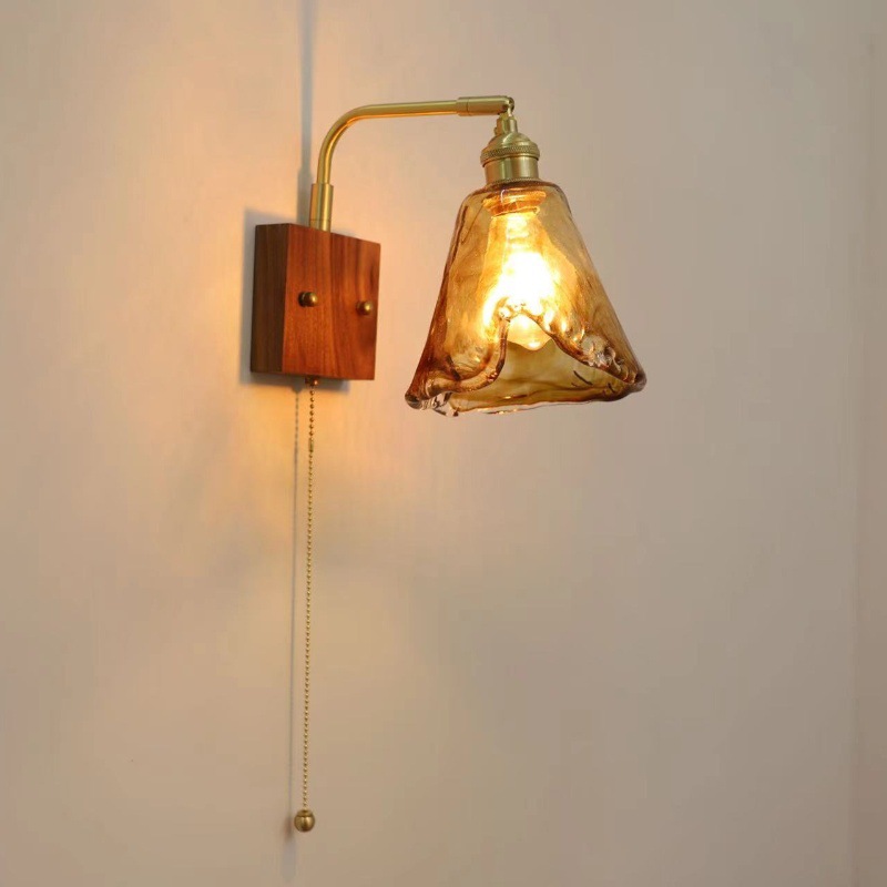 Japanese Home Bathroom Design - Lampa ścienna w stylu japońskim, retro,