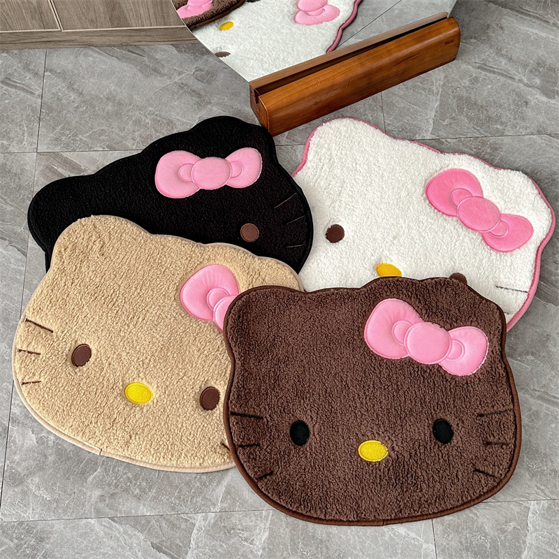 Home Bathroom Mats - Anime Hello Kitty Pluszowy Dywanik Miękka