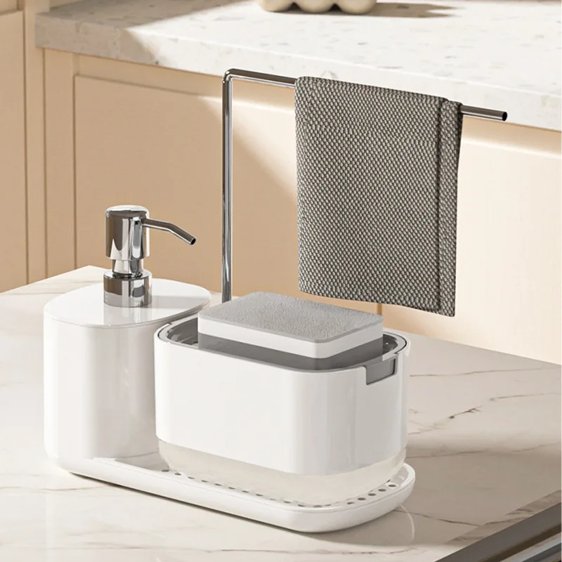Home Kitchen Bathroom Cleaning - Dozownik mydła z uchwytem na gąbkę