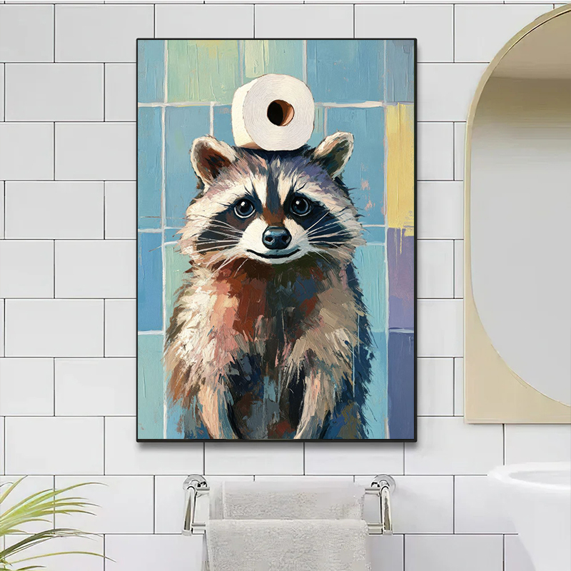 1 szt. bezramowy plakat z papi – Home Bathroom Wallpaper recenzja i cena
