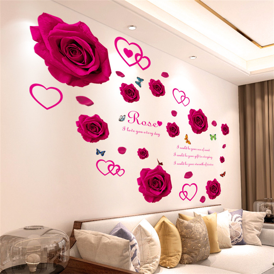 3D motyl kwiat kolorowe naklej – Home Bathroom Wallpaper recenzja i cena