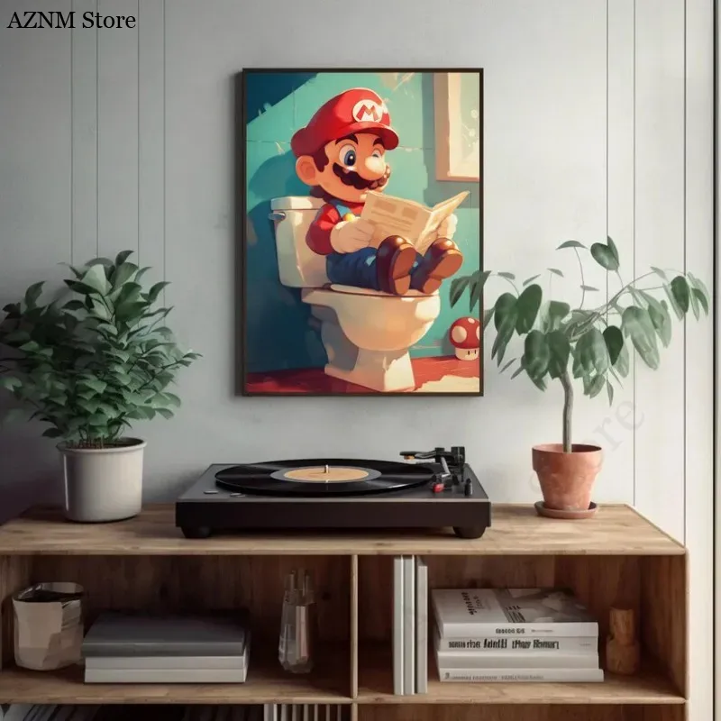 Zabawny Plakat z Kreskówkowymi – Home Bathroom Toilet recenzja i cena