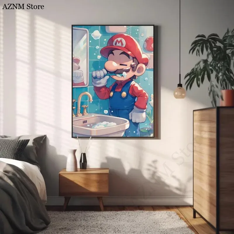 Zabawny Plakat z Kreskówkowymi – Home Bathroom Toilet recenzja i cena