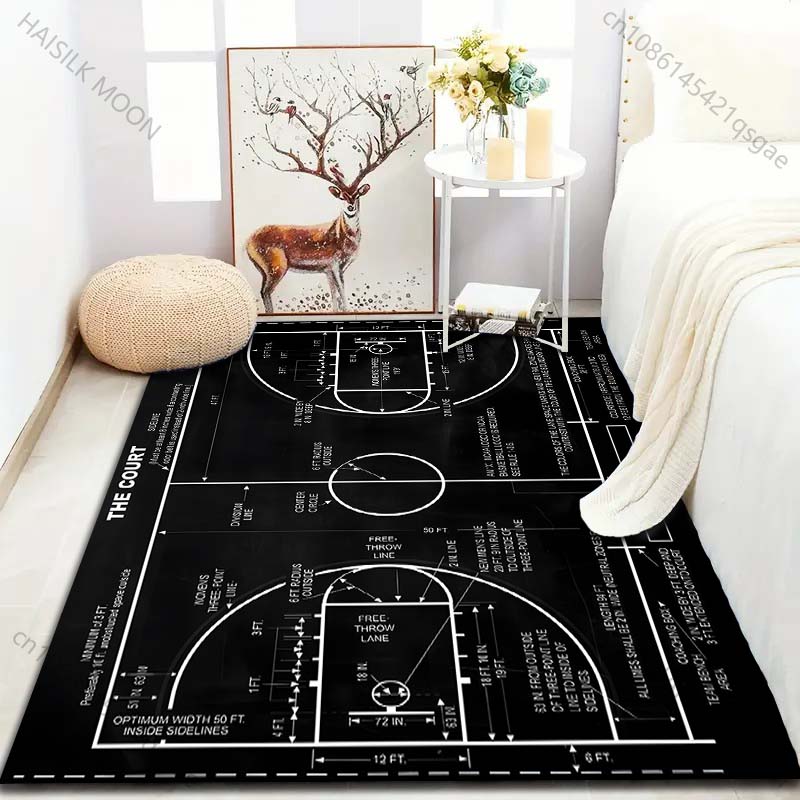 Dywan z motywem boiska do kosz – Home Bathroom Layout recenzja i cena
