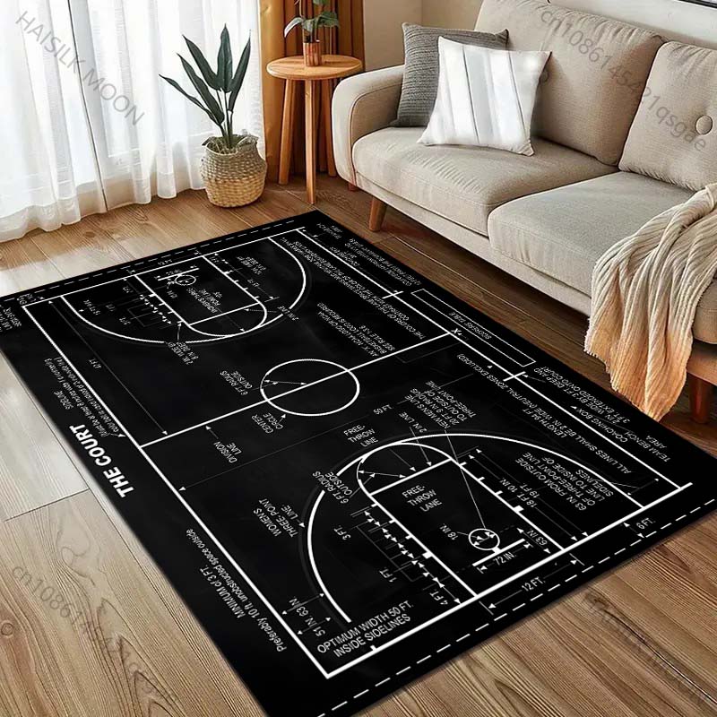Dywan z motywem boiska do kosz – Home Bathroom Layout recenzja i cena