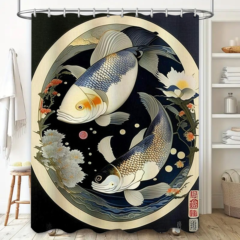 Vintage japońska zasłona prysz – Japanese Home Bathroom Design recenzja i cena