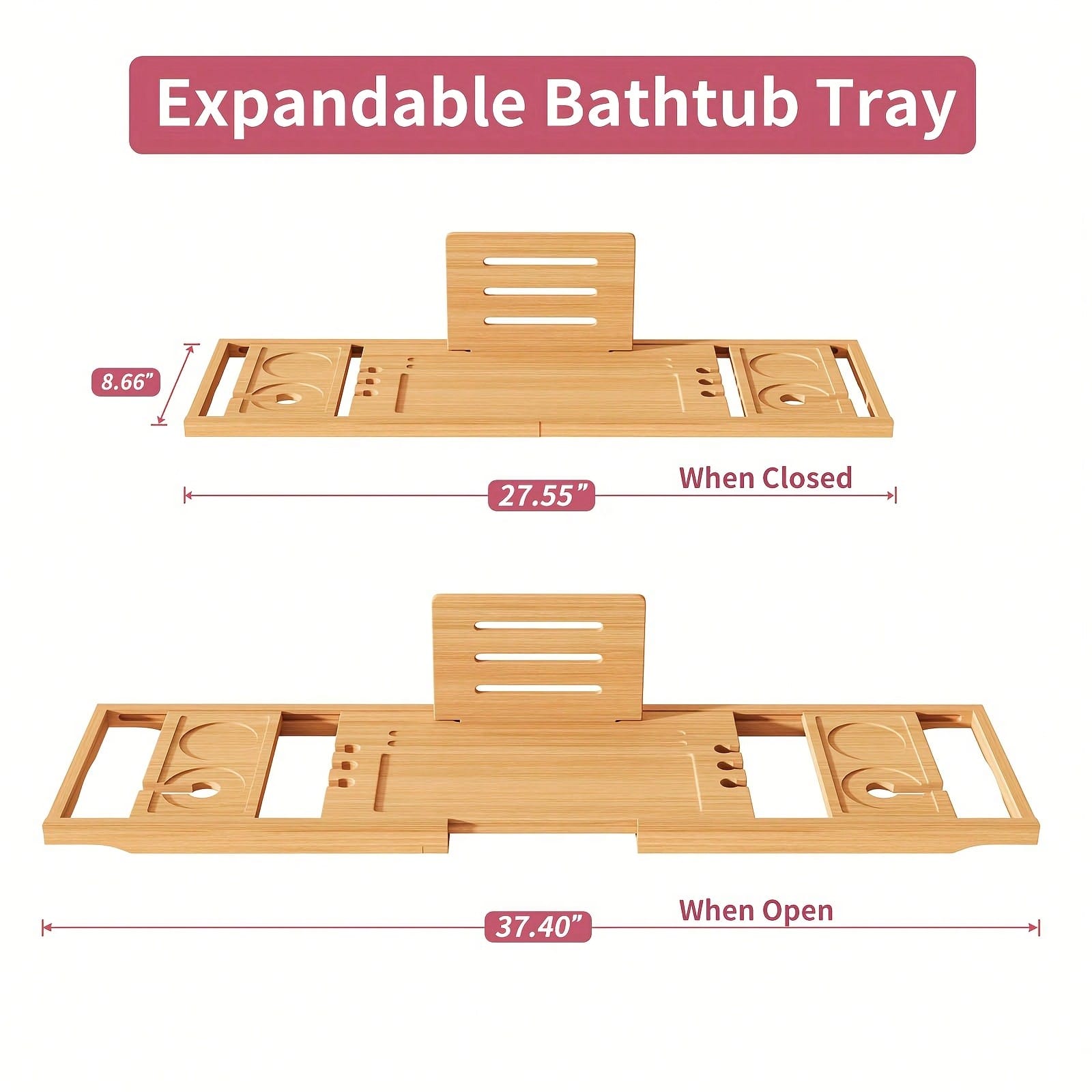 Bambusowa tacka do wanny, rozs – Home Essentials Bathroom Organizer recenzja i cena