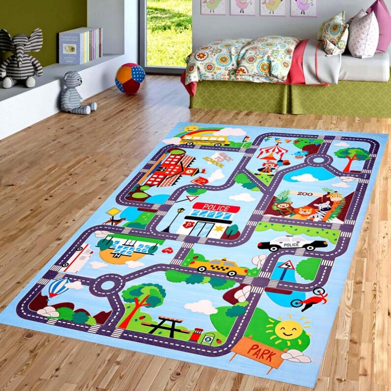 Dywan z mapą ulic miasta z kre – Home Bathroom Layout recenzja i cena
