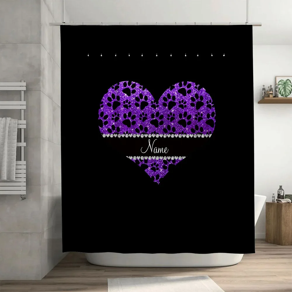 Zasłona prysznicowa z motywem  – Home Bathroom Name recenzja i cena
