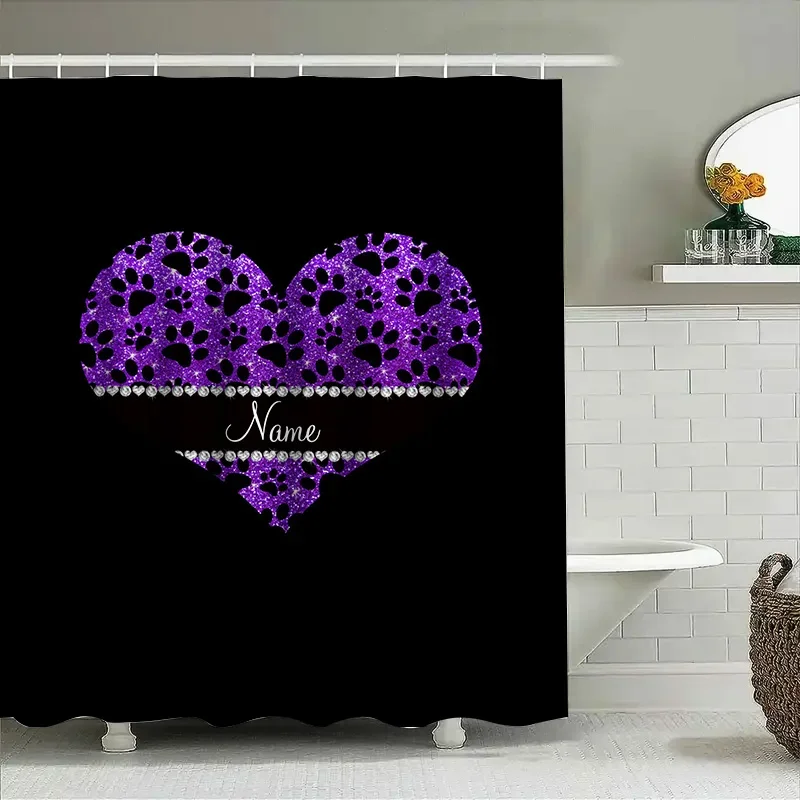 Zasłona prysznicowa z motywem  – Home Bathroom Name recenzja i cena