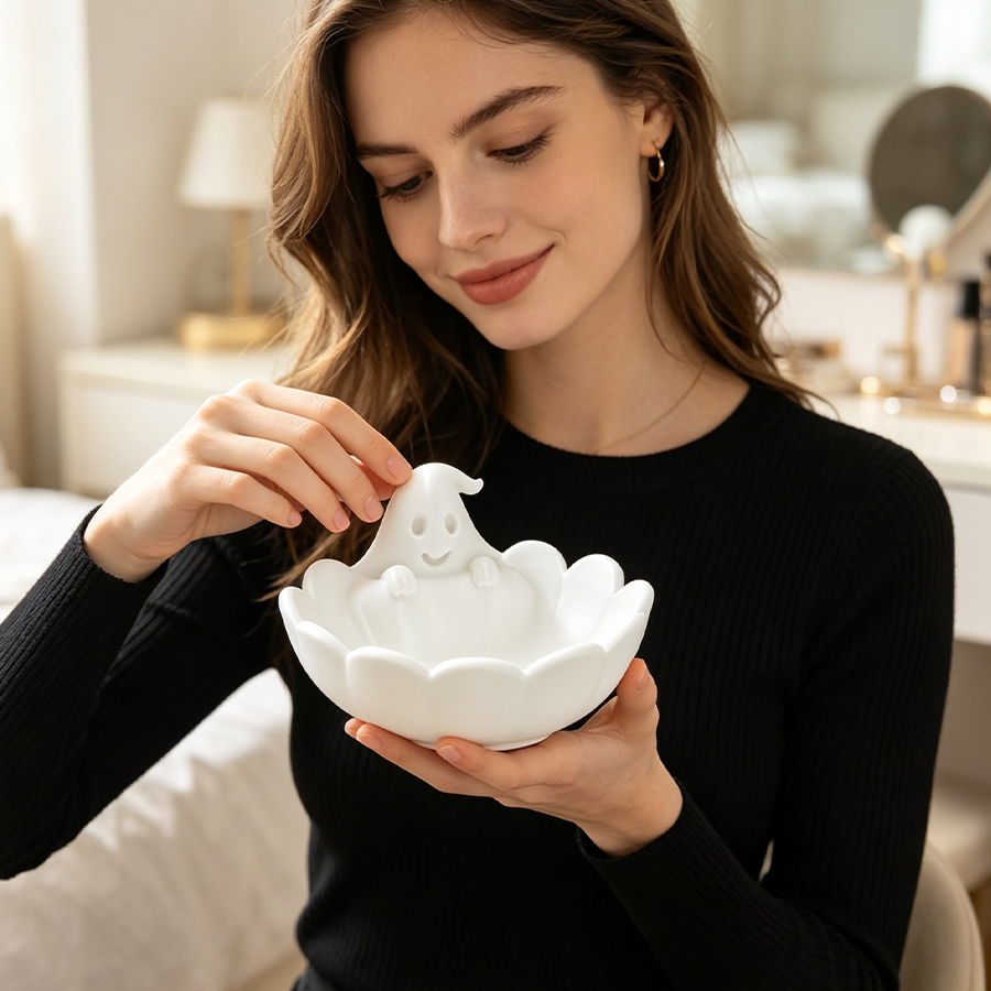 Matowa biała tacka na biżuteri – Home Essentials Bathroom Organizer recenzja i cena