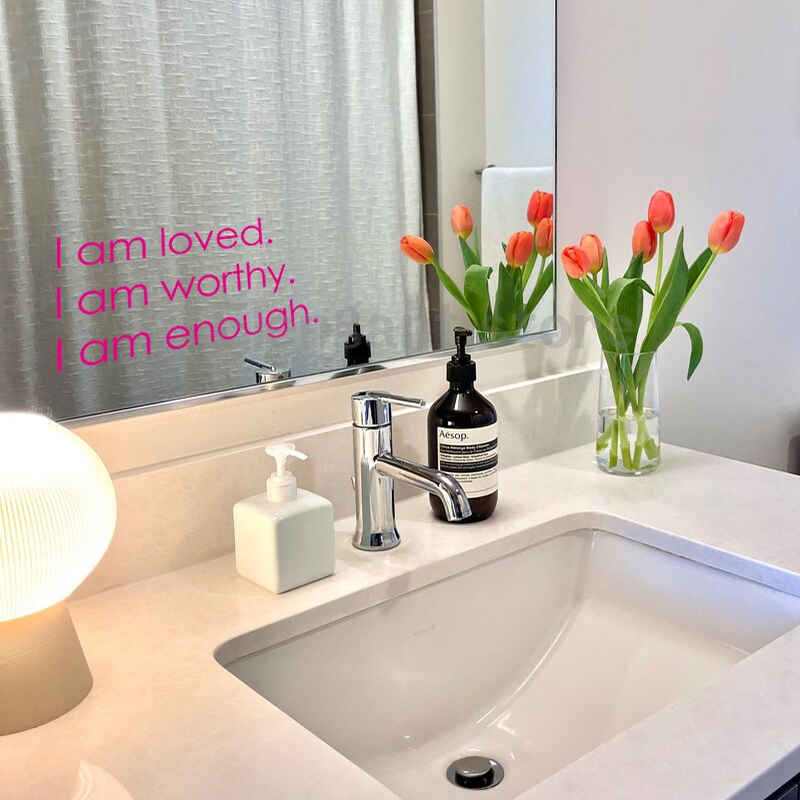 Naklejka na lustro winylowa I  – Home Theater Bathroom recenzja i cena