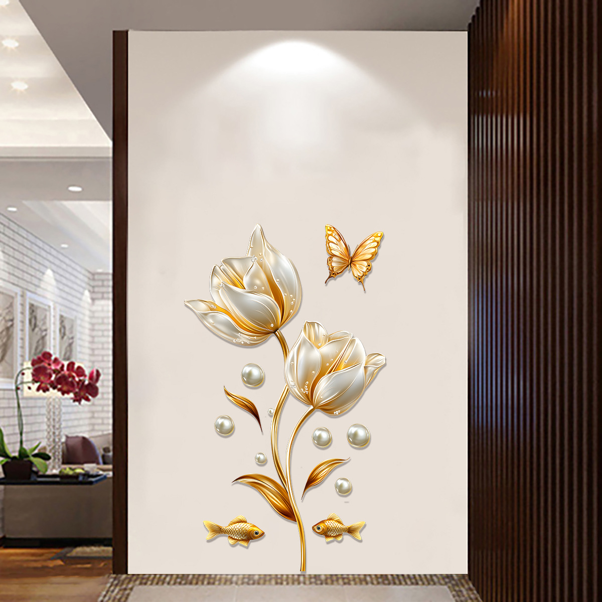 Naklejki ścienne 3D tulipany m – Home Bathroom Wallpaper recenzja i cena