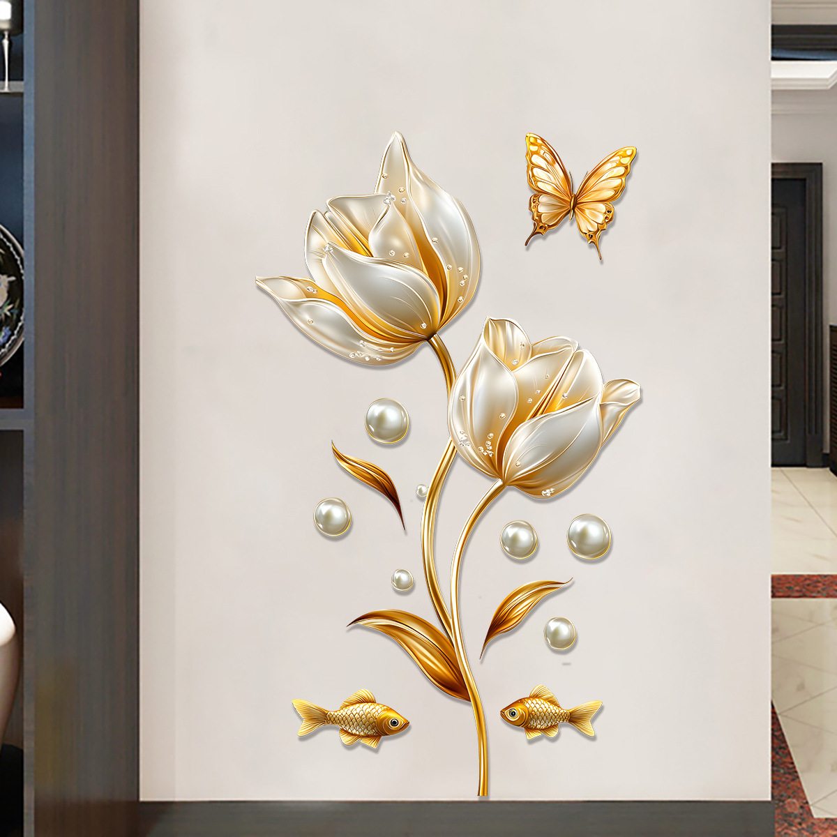 Naklejki ścienne 3D tulipany m – Home Bathroom Wallpaper recenzja i cena