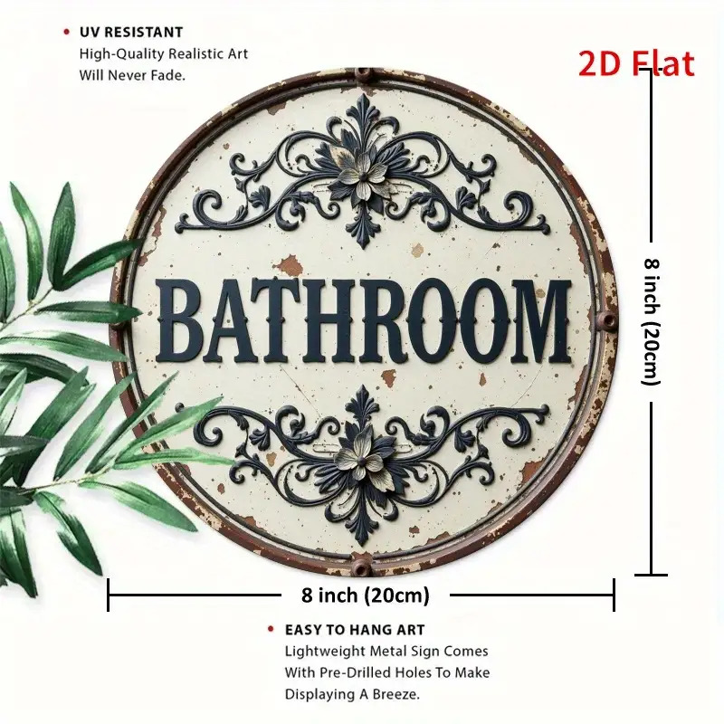 Płaski, dwuwymiarowy, 1 szt. O – Home Bathroom Name recenzja i cena
