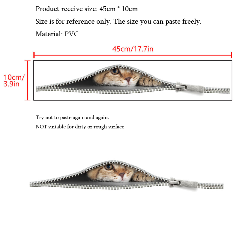 Cute Cat In The Zipper Naklejk – Home Bathroom Wallpaper recenzja i cena